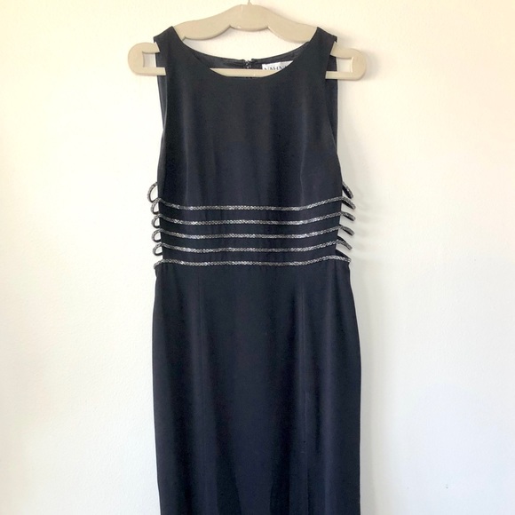 Nah Nah Collection Black Charcoal Gown Size 14 - Picture 2 of 6